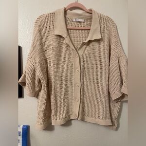 Crochet Cropped Blouse, XL